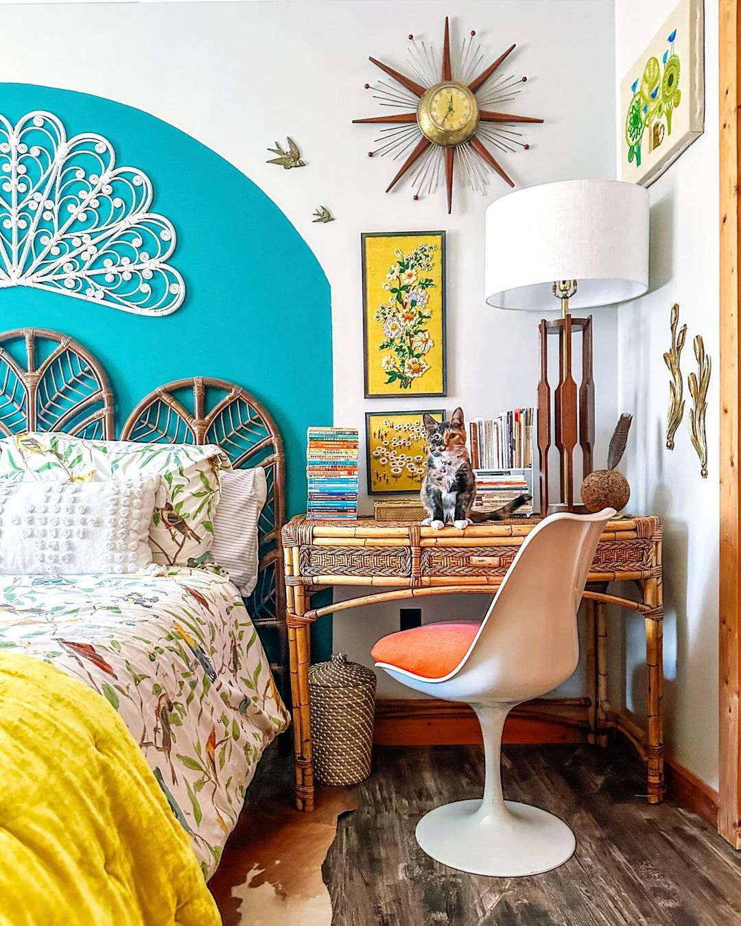 Tropical Retreat Mid-Century Bedroom