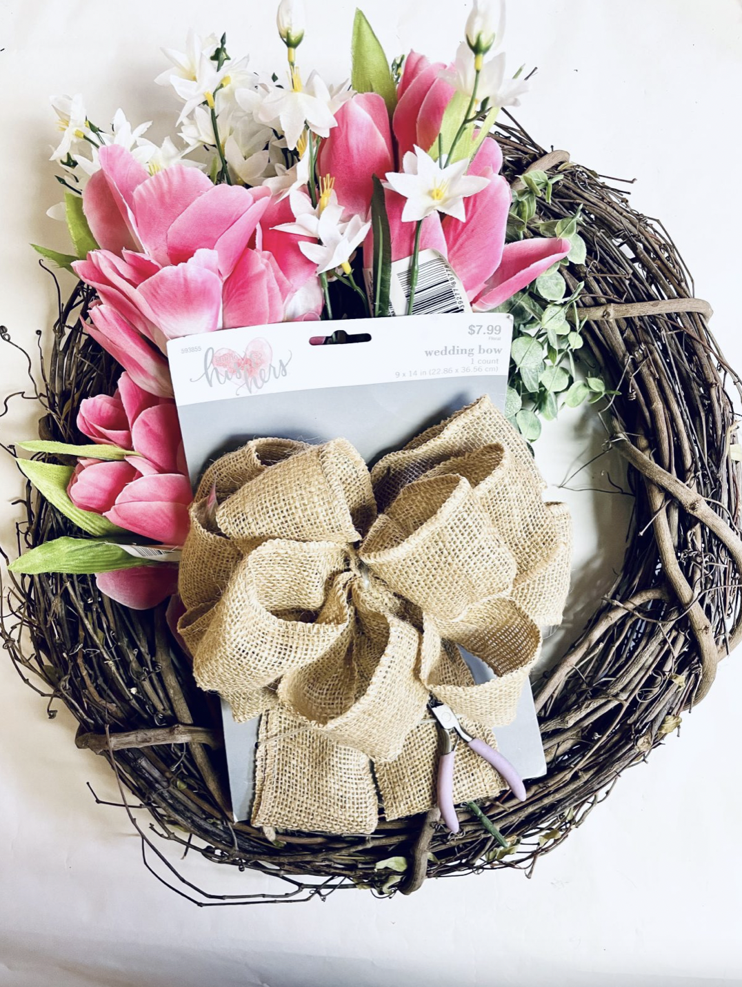 Tulip Wreath from Dollar Tree
