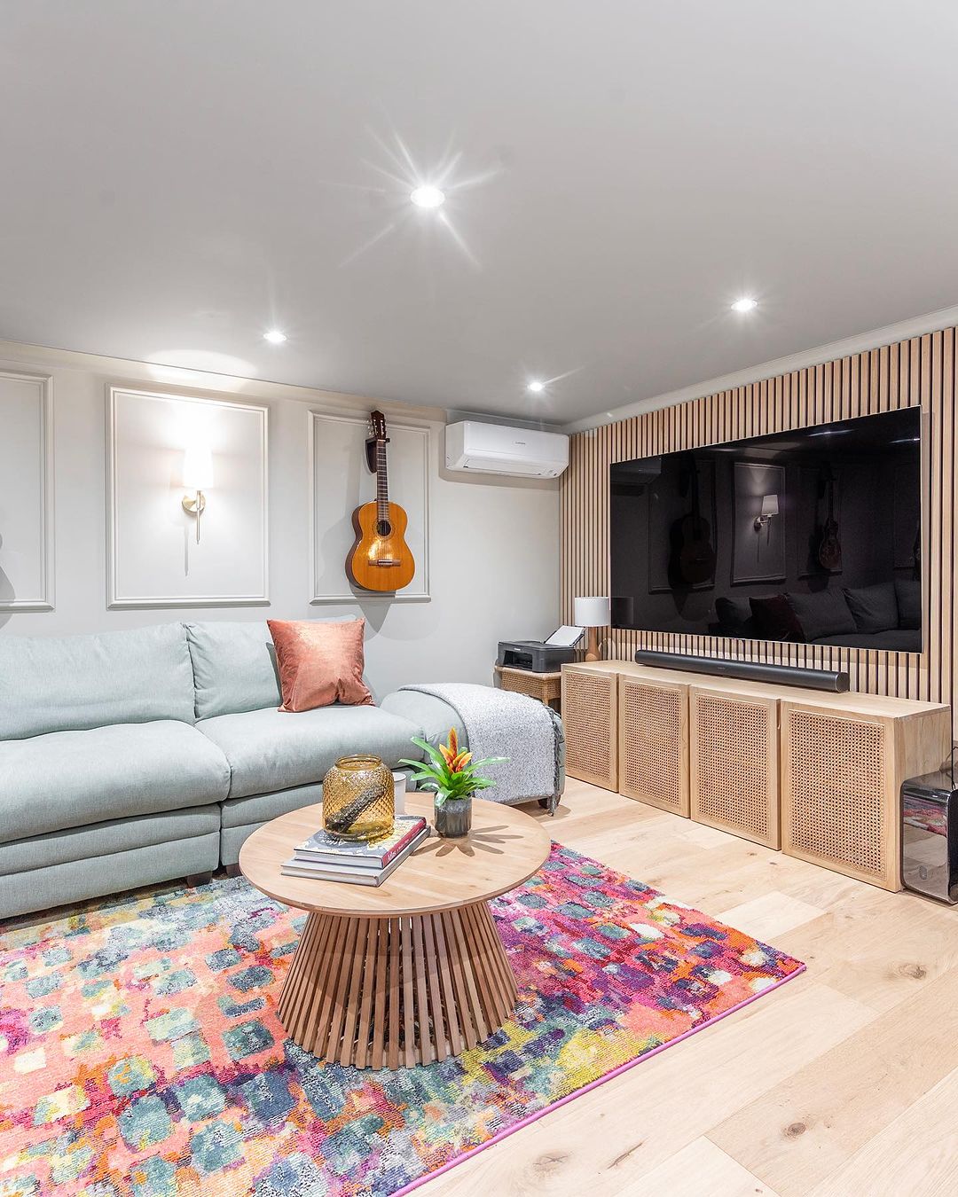 Vibrant and Eclectic TV Lounge