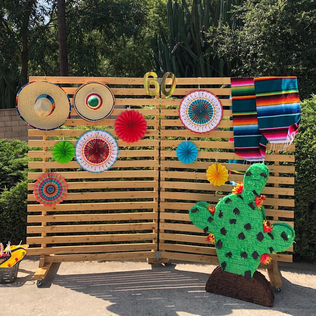 Vibrant Mexican Fiesta Pallet Backdrop