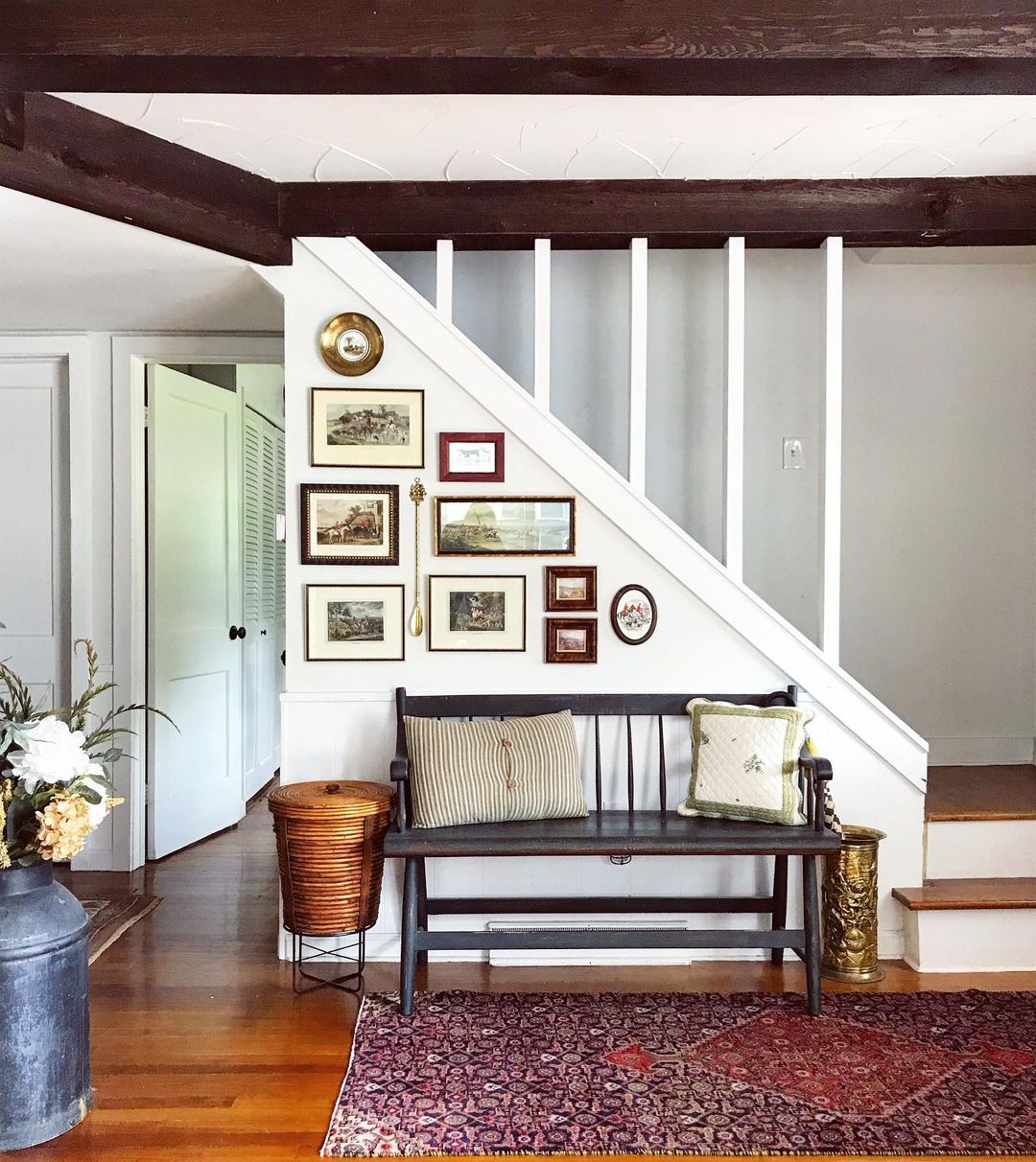 Charming Vintage Entryway Gallery Wall