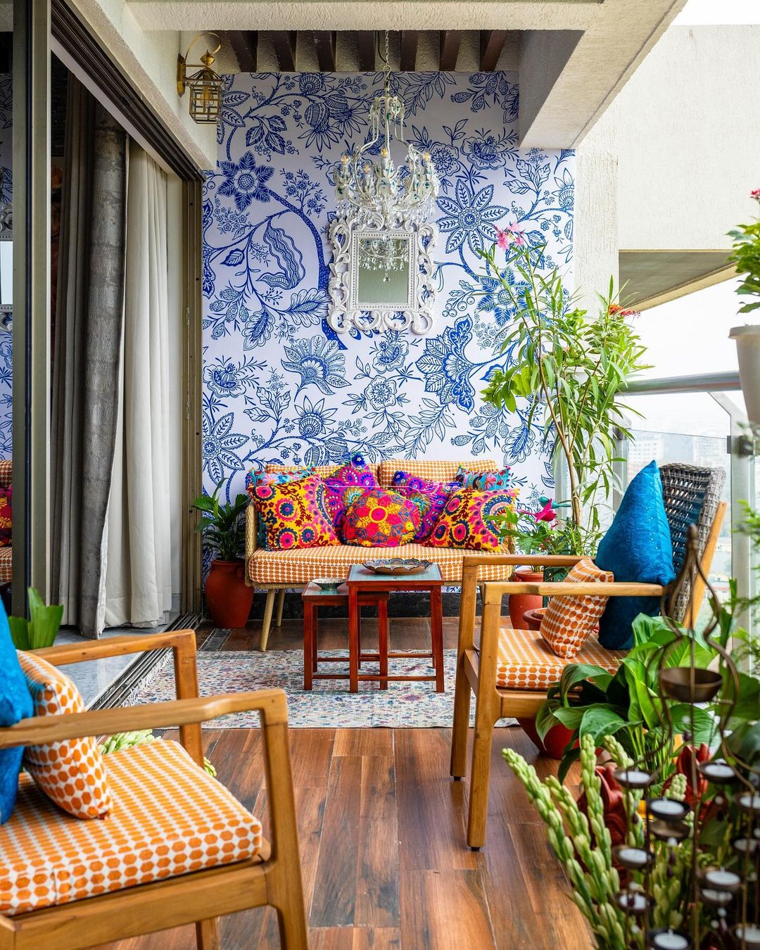 Vivid Bohemian Balcony