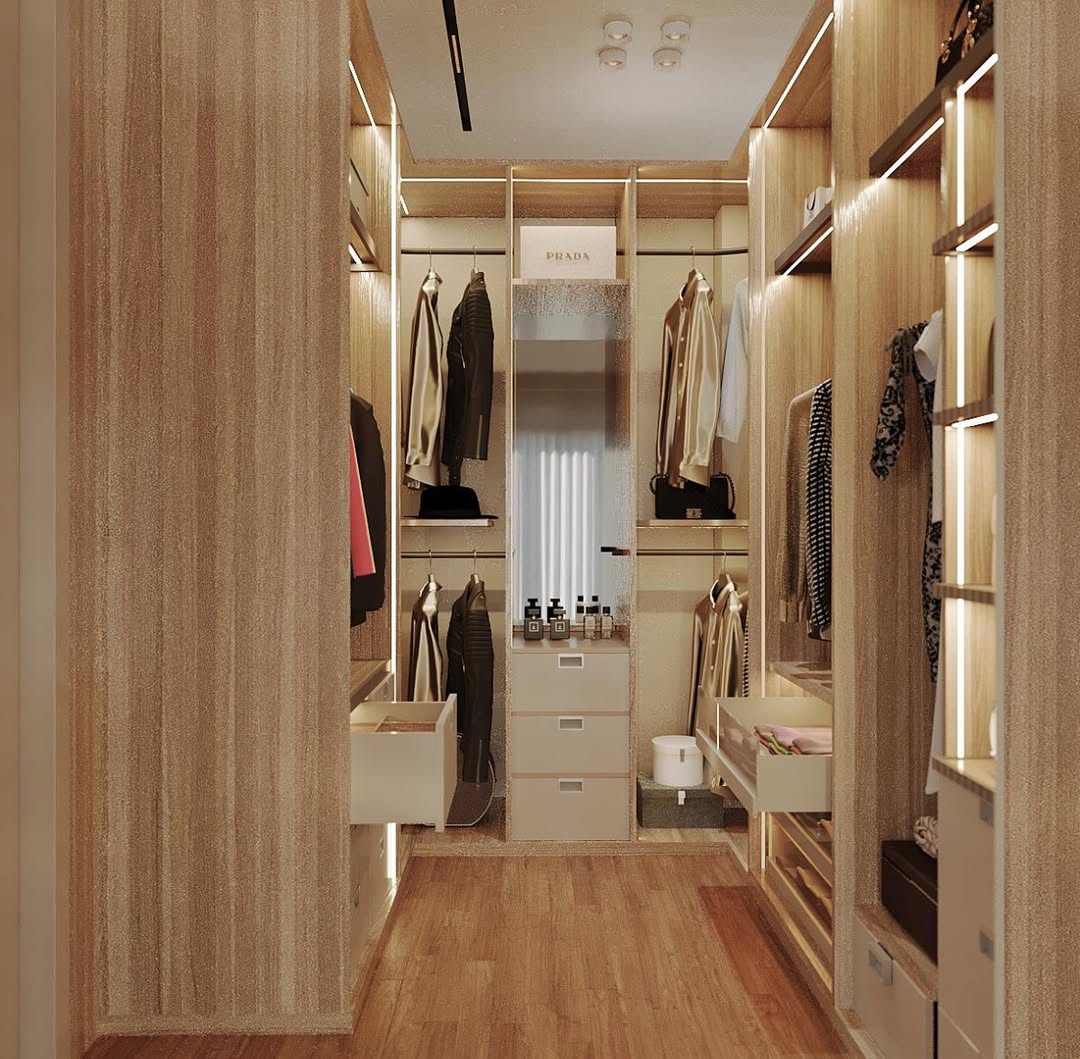 Walk-In Storage With Downlights