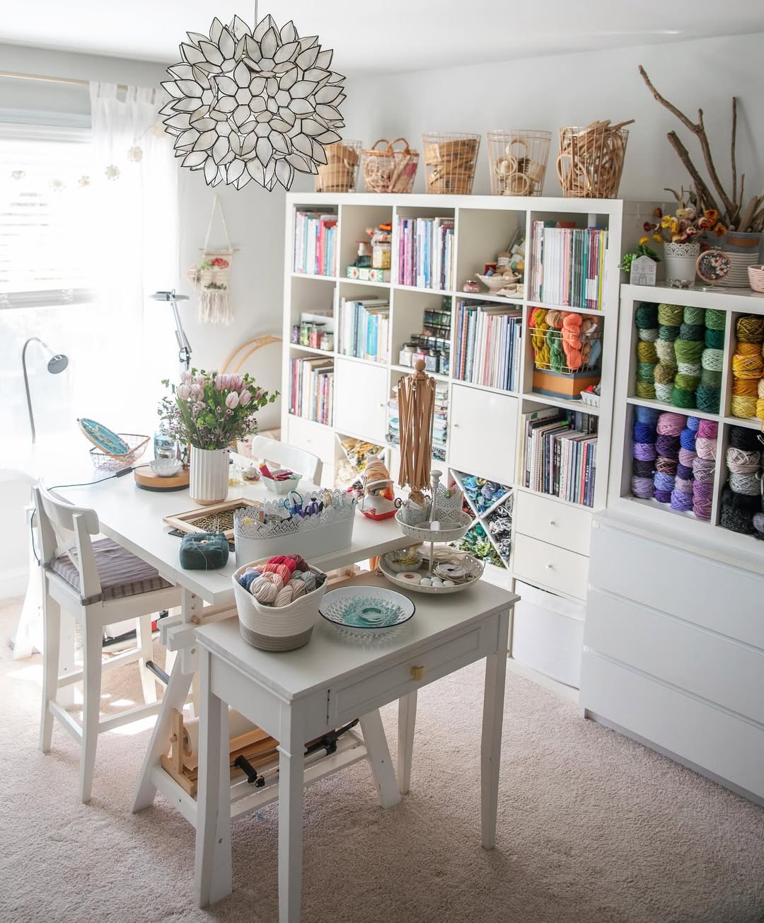 Wall Baskets for Yarn Storage