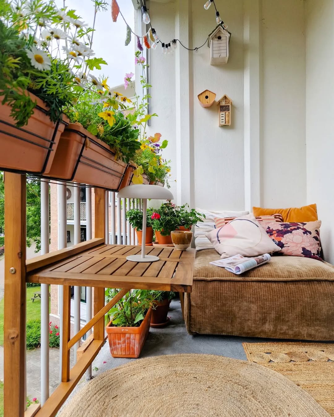 Wall-Mounted Table With Lounge Seating