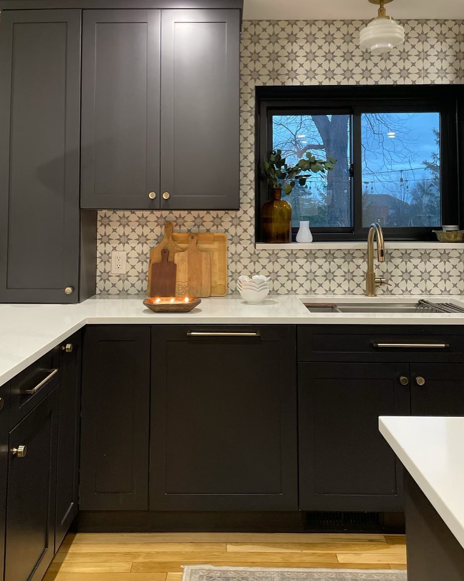 Wallpaper Around a Kitchen Window