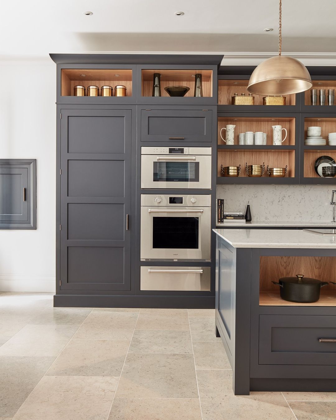 Warm Wood and Cool Grey Kitchen