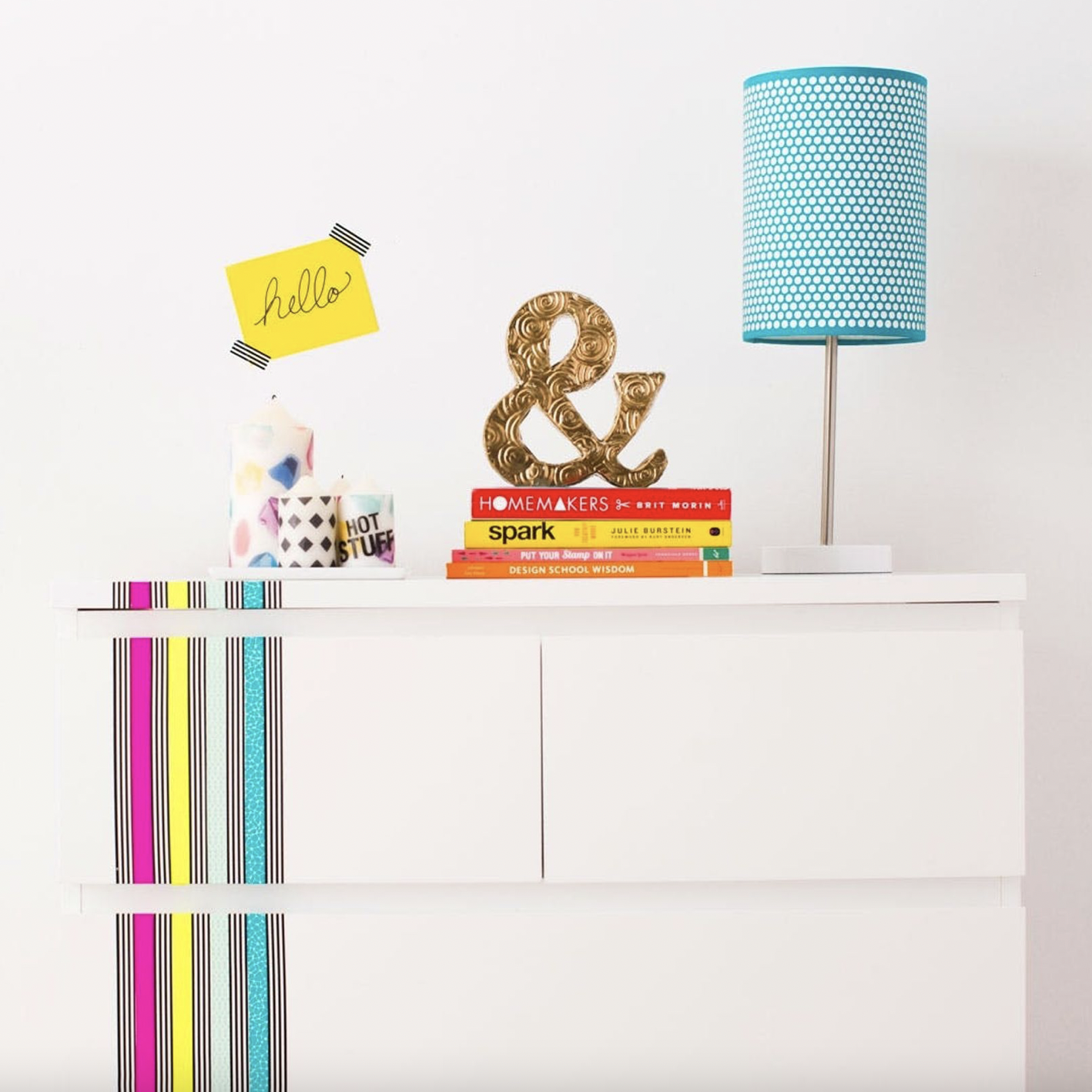 Washi Tape Furniture Decor