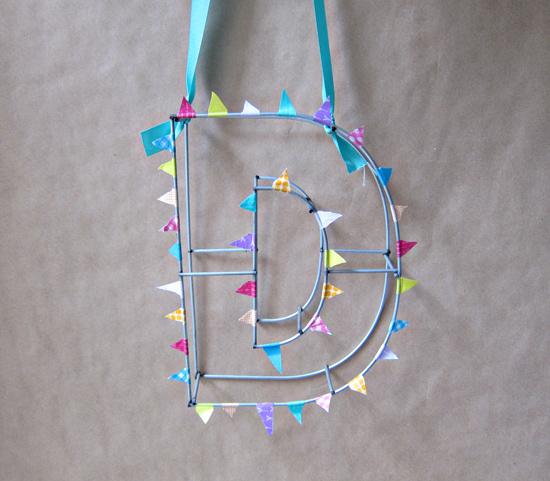 Washi Tape Letter Monogram Guide