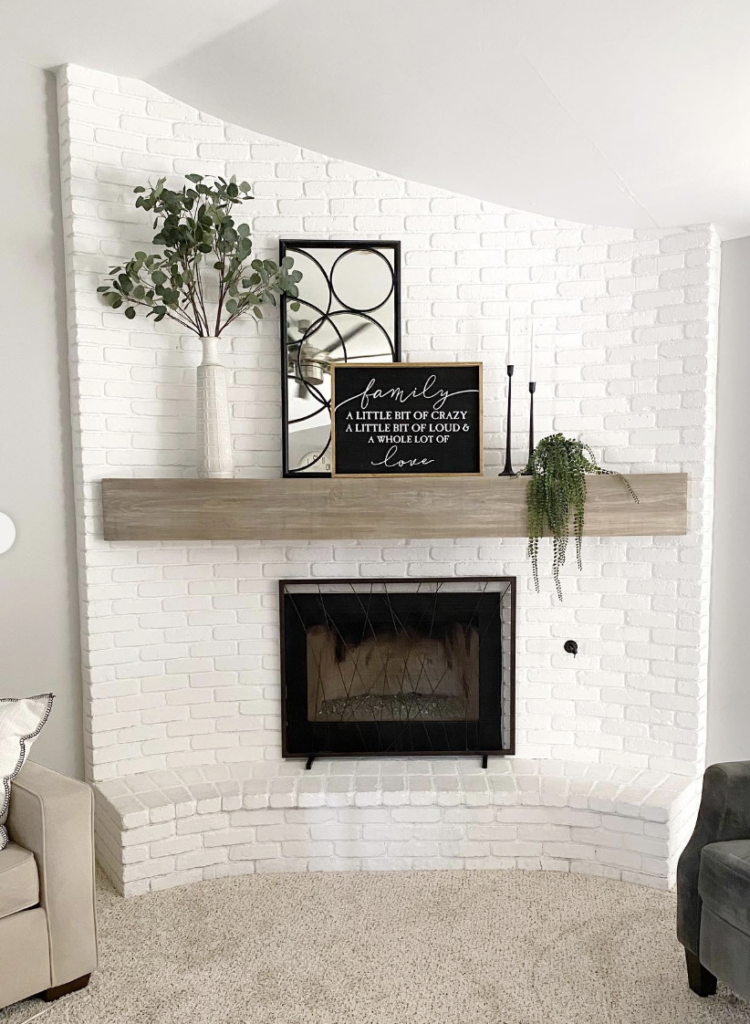 White Brick Fireplace
