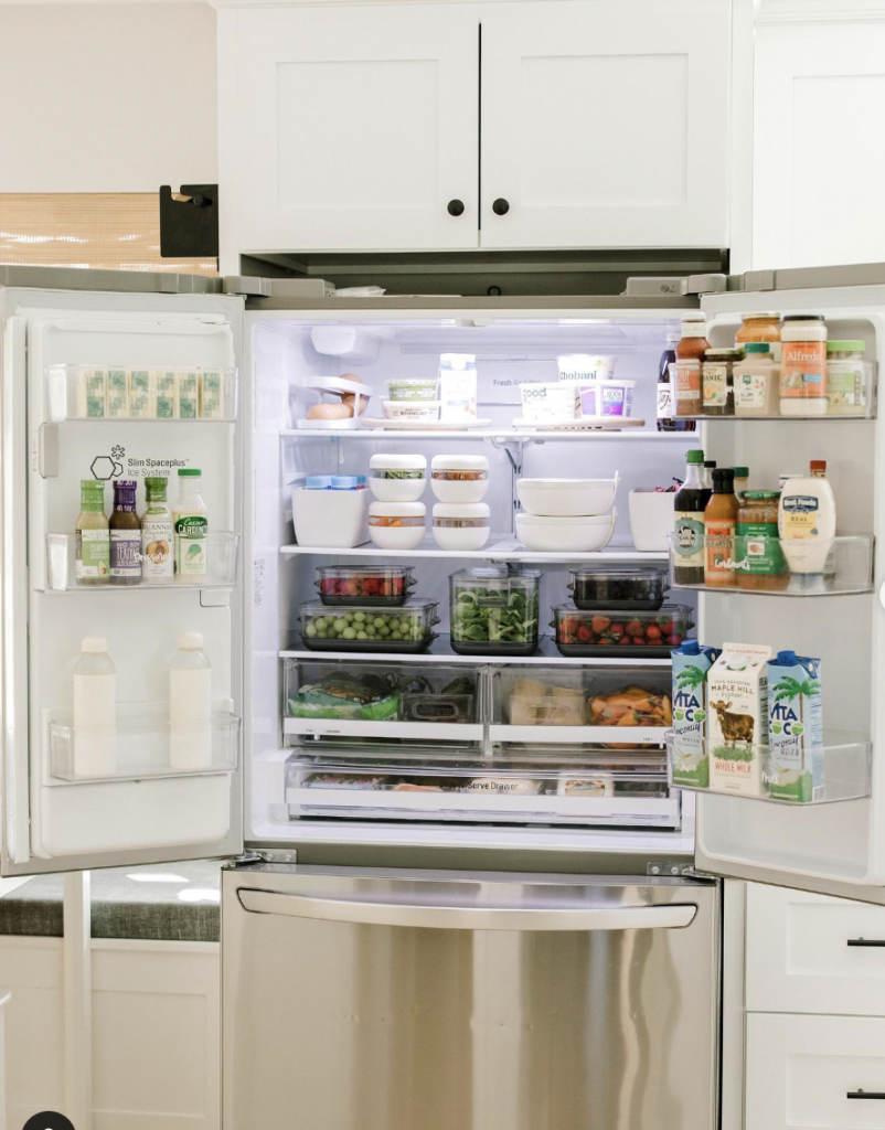White Cabinet Above the Refrigerator