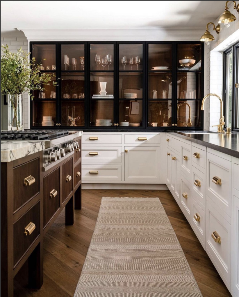 White Cabinets with Dark Counters and Floors