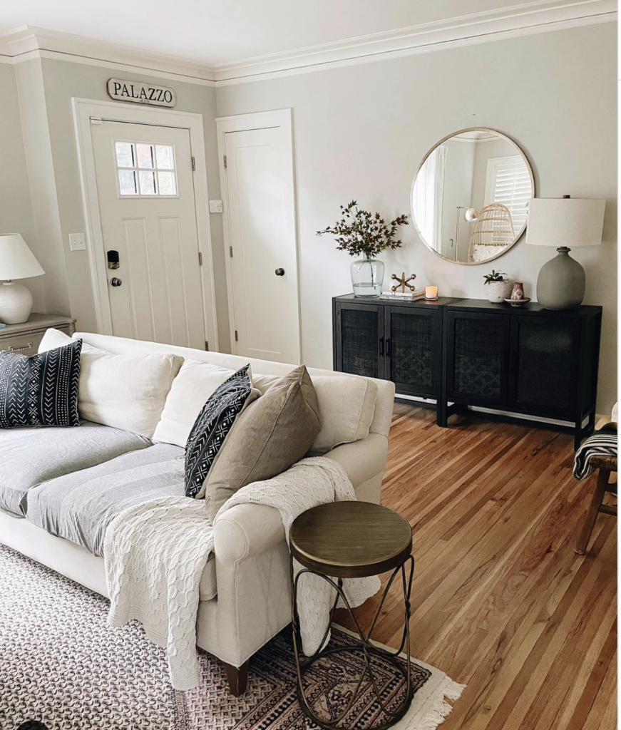 White Door at the Living Room Entryway