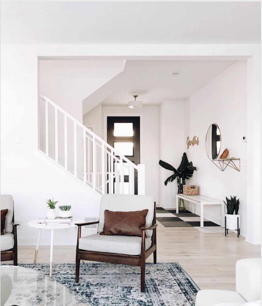 White Entryways for Living Rooms