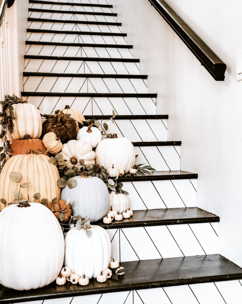 White Fall Patterned Staircase