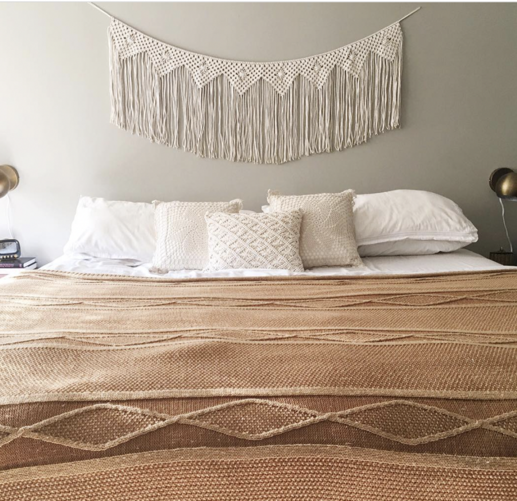 White Macrame for a Boho Bedroom