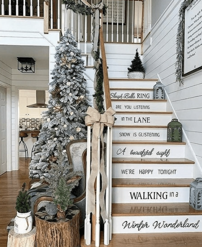White Quote Stair Risers