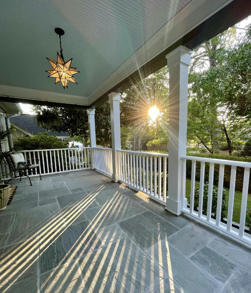 White Railing for a Back Porch
