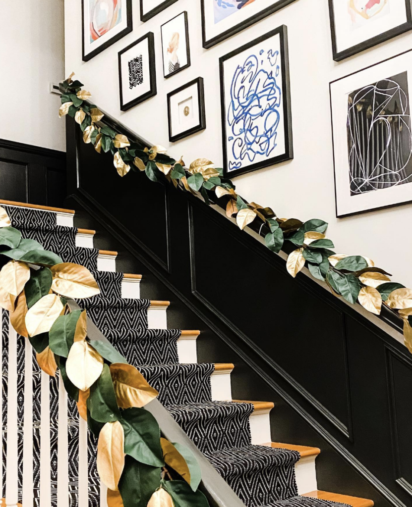 White Risers with a Black Runner