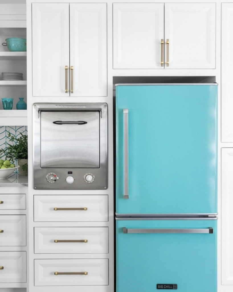 White Shaker Cabinet Above the Refrigerator