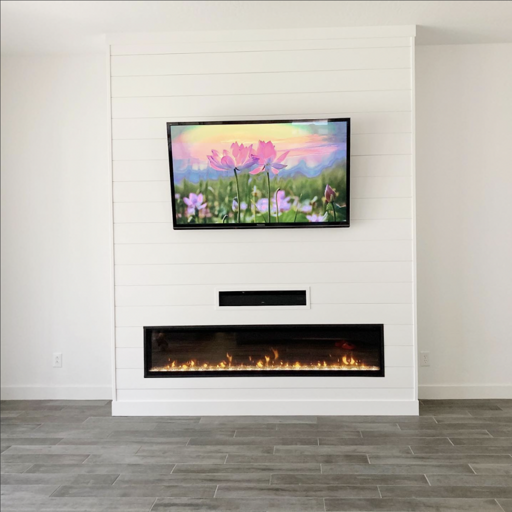 White Shiplap Wall with a Minimalist Style