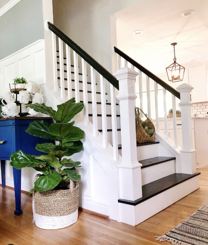 White Step Railings