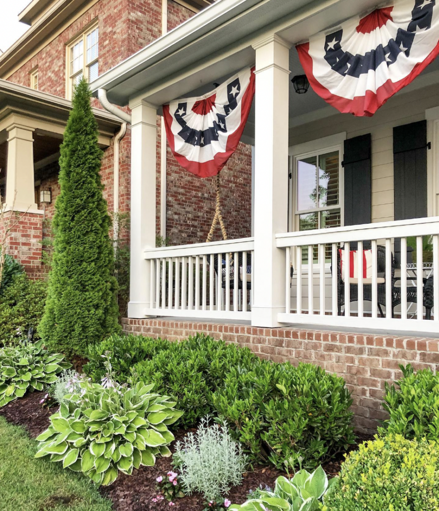 White Th Of July Front Porch Decor