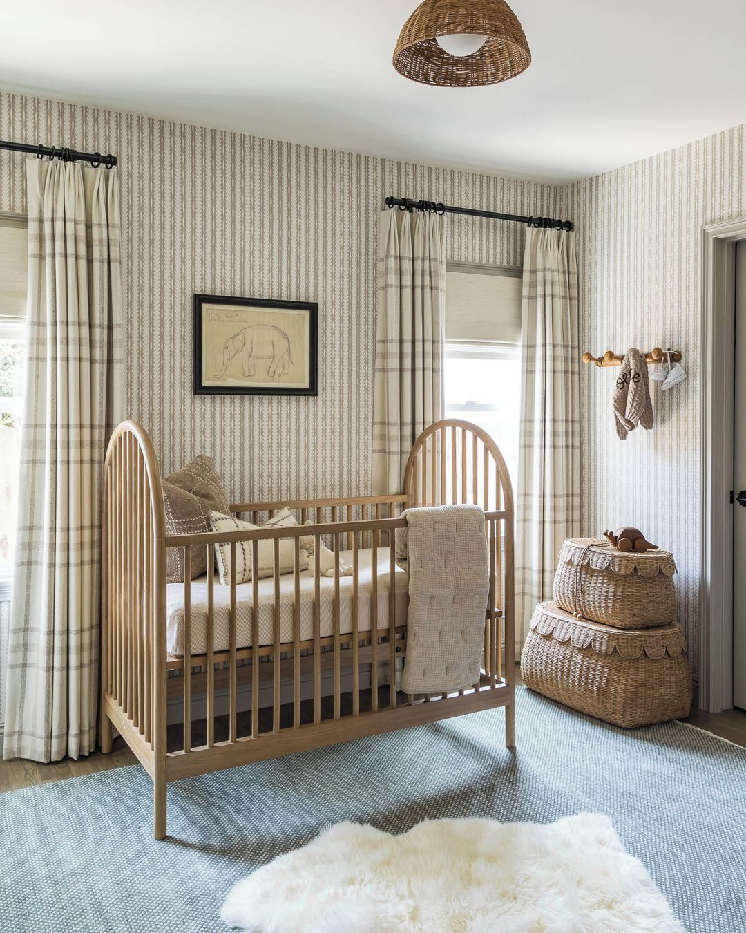 Wicker and Stripe Rustic Style