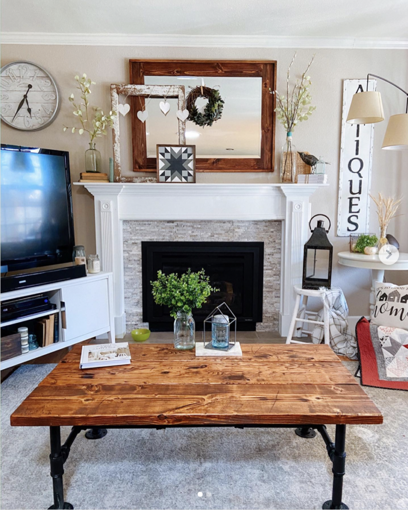 Window Mirror Above the Fireplace