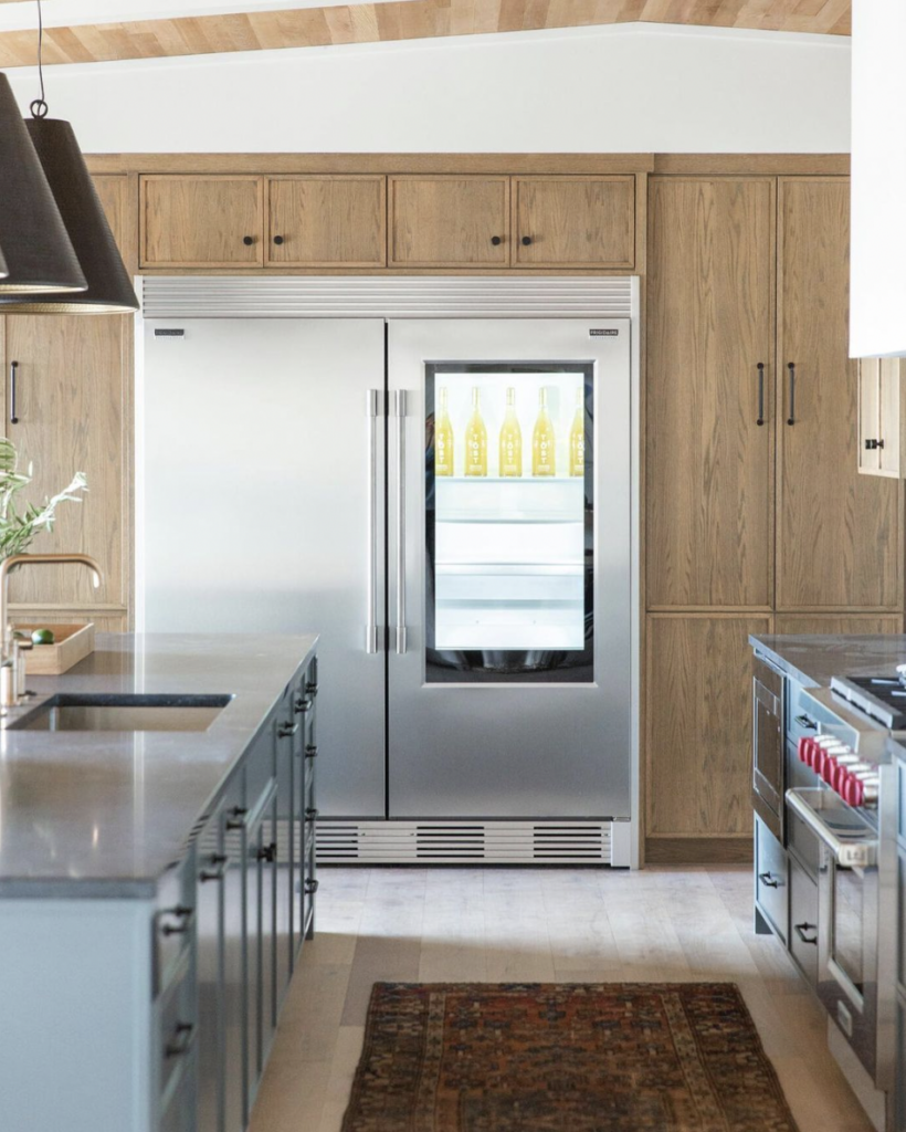 Wood Cabinet with Black Iron Hardware