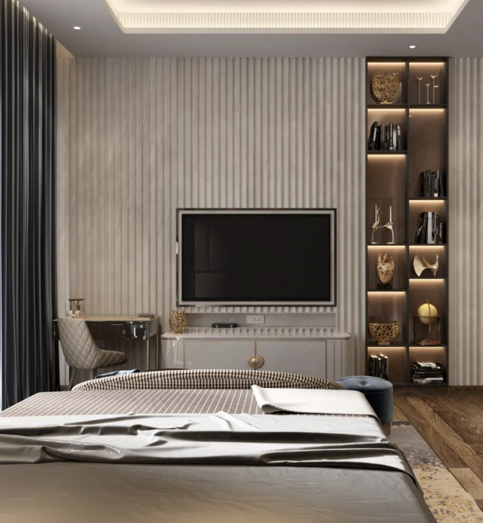 Wood Paneling Behind the TV