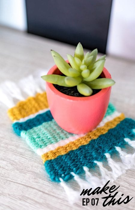 Woven Fabric Rug Coasters