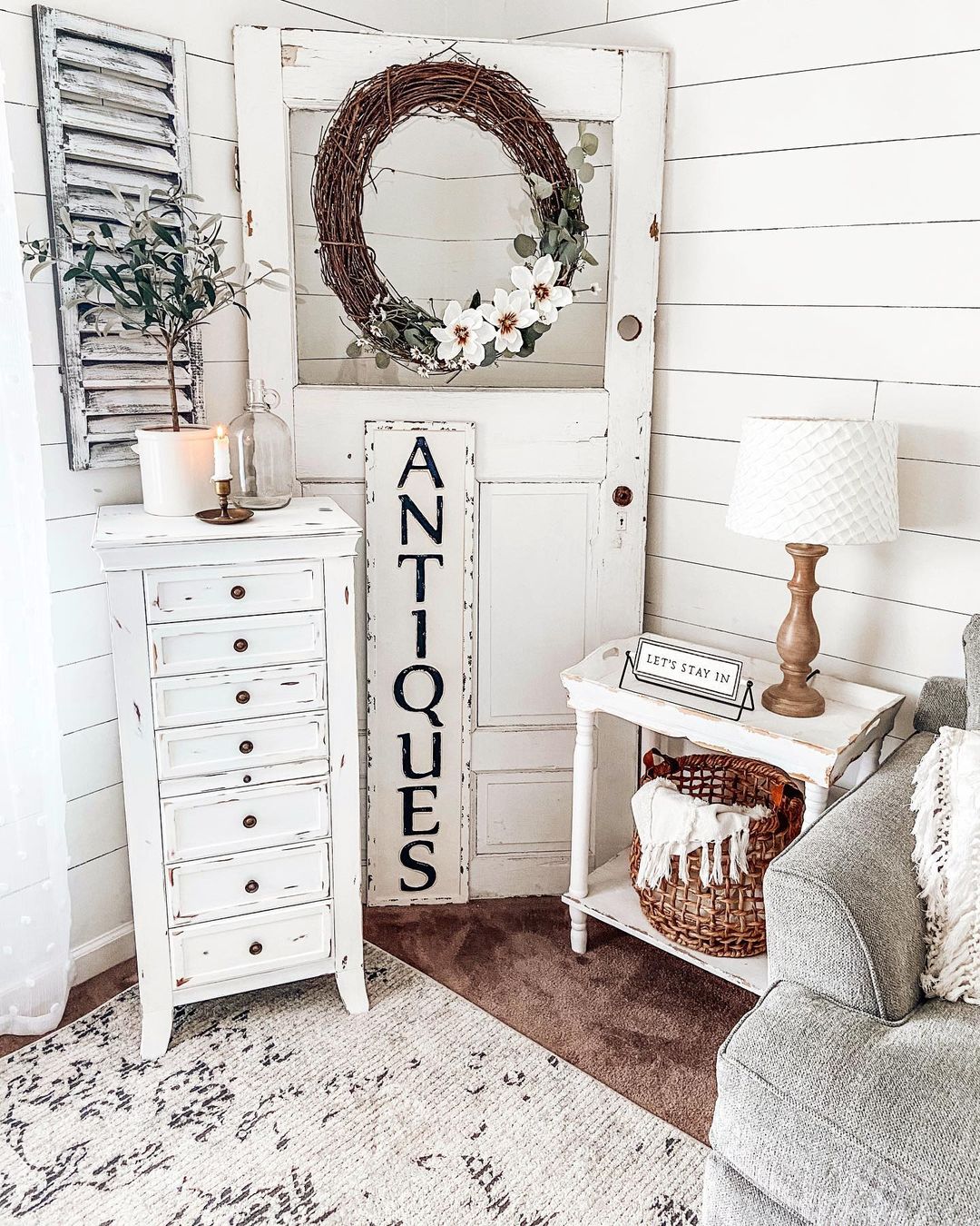 Wreath on a Vintage Door